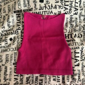 Pink Ribbed Tank